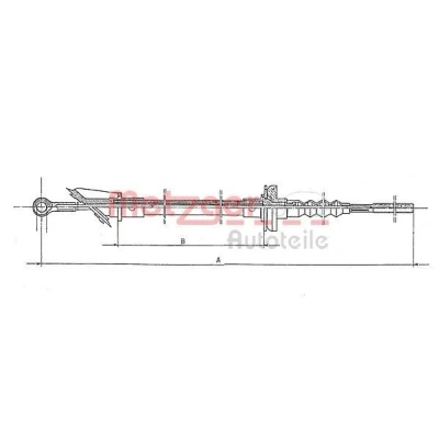 Bilde av METZGER 1172.1 Koplingskabel med manuell justering COFLE FIAT: Ducato I Van, Flatvogn lastebil/Chassis, Panorama