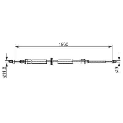 Bilde av BOSCH 1 987 482 432 Bremsekabel 1960