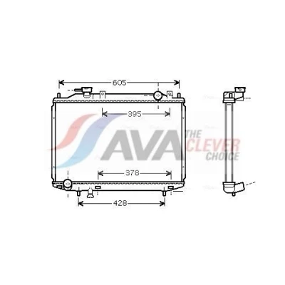 Bilde av AVA COOLING SYSTEMS MZ2171 Radiator Aluminium 450mm 648mm 31mm uten ekspansjonstank Kjøleribber loddet FORD: Ranger Mk2