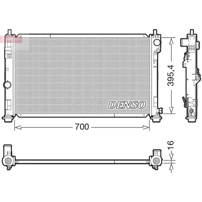 Bilde av DENSO DRM06039 Radiator 700 427 16