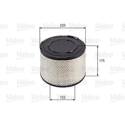 Bilde av VALEO 585744 Luftfilter 175 221 Filterinnsats TOYOTA: HILUX 3 Pick up, 6 FORD: Ranger Mk2, MAZDA: BT 50 up