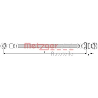 Bilde av METZGER 4111047 Bremseslange 285
