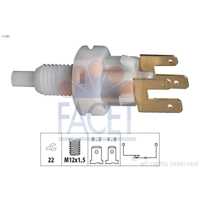 Bilde av FACET 7.1083 bremselysbryter mekanisk M12x1,5 Made in Italy OE Equivalent