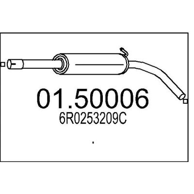 Bilde av MTS 01.50006 Mellomlyddemper 950 VOLKSWAGEN: Polo V Hatchback, SKODA: Fabia 2