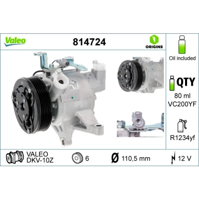 Bilde av VALEO 814724 Kompressor DKV10Z