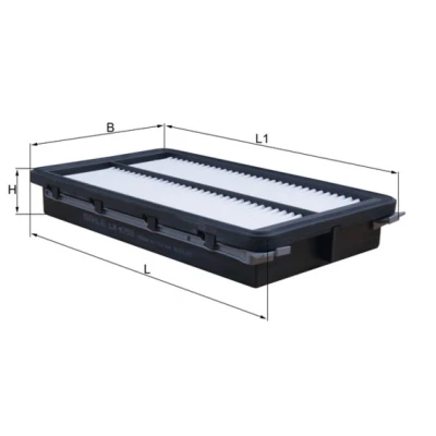 Bilde av MAHLE ORIGINAL LX 4759 Luftfilter 43,7 176 311,5 Filterinnsats KIA: SORENTO 3