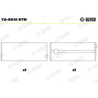 Bilde av GLYCO 72 5031 STD Veivaksellager