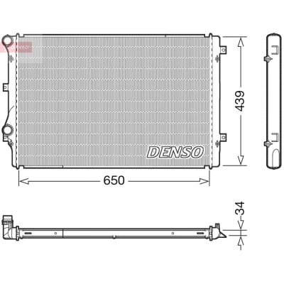 Bilde av DENSO DRM32041 Radiator 650 459 34 SKODA: Octavia 2 Combi, II Hatchback, Yeti, VOLKSWAGEN: Passat B6 Variant, Eos, Sedan