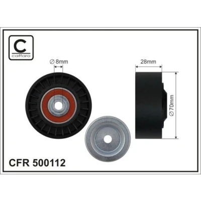 Bilde av Styrerulle, kilereim CAFFARO 500112