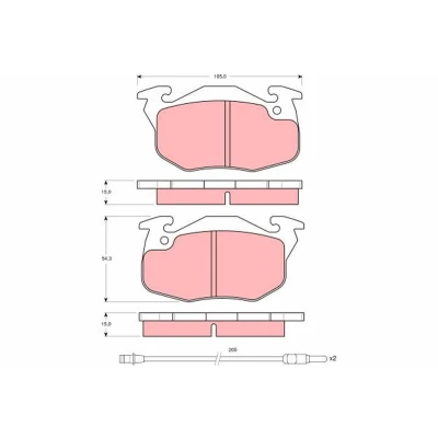 Bilde av TRW GDB1079 Bremseklosser inkl. slitasjevarselkontakt RENAULT: Super 5 Hatchback
