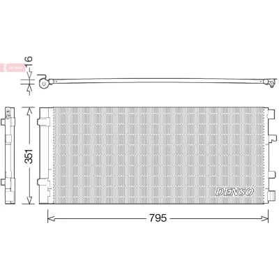 Bilde av DENSO DCN23037 Kondensator med tørker 795x351x16 R 134a 795 RENAULT: MASTER 3
