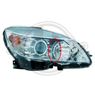 Bilde av DIEDERICHS Priority Parts 1672081 Frontlykter venstre PY21W, W5W, H7/H7 Halogen med blinklys for høyrekjøring motor høydejustering hovedlys