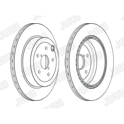 Bilde av JURID 563108JC Bremseskiver 316 20 5 114,3 ventilert belagt uten tilbehør SUBARU: Impreza III Hatchback, Sedan