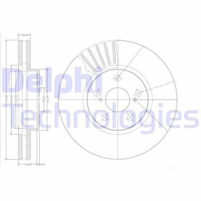 Bilde av DELPHI BG3189 Bremseskiver 275 28 5 ventilert oljet ubehandlet uten hjullager, ABS sensorring TOYOTA: Avensis I Stasjonsvogn, Celica VI Coupé