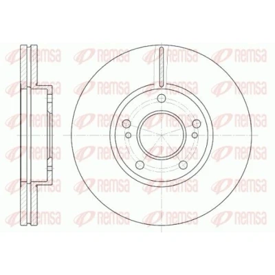Bilde av REMSA 6937.10 Bremseskiver framaksel 279,5, 279,5 26 5 ventilert NISSAN: Maxima IV QX Sedan