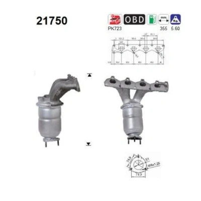 Bilde av AS 21750 Katalysator 355mm