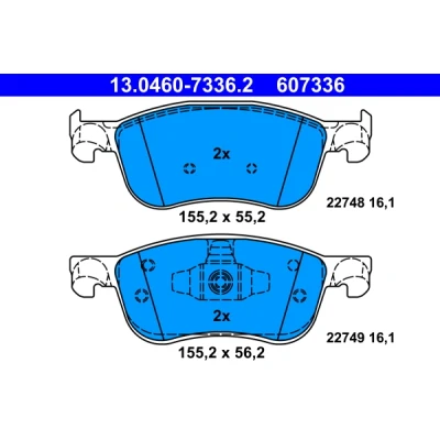Bilde av Bremseklosser sett, Framaksel, ford fiesta vii, van 2095160, 2279460, KTH1BC 2K021 AB