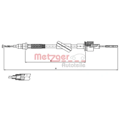 Bilde av Kabel, clutchbetjening METZGER 10.2445