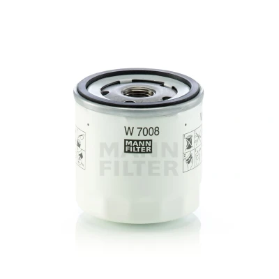Bilde av MANN FILTER W 7008 Oljefilter 3/4 16 UNF med en retursperreventil Påskruingsfilter FORD: Mondeo 5 Limousine, Focus 2, FIESTA 5, VOLVO: V70 3, V50
