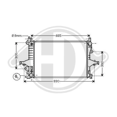 Bilde av DIEDERICHS Radiator 622mm 426mm 40mm Climate VOLVO: V70 2, S60 I DCM3506