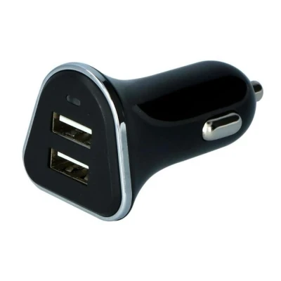 Bilde av CARPOINT 0517074 Mobillader til bil 12 / 24 2 USB svart