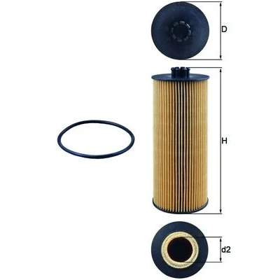 Bilde av MAHLE ORIGINAL OX 155D Oljefilter Filterinnsats