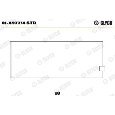 Bilde av GLYCO 01 4977/4 STD Veivaksellager NISSAN: Navara Pick up