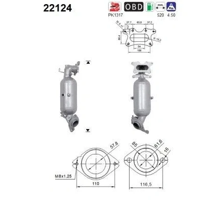Bilde av AS 22124 Katalysator Euro5/Euro6 520