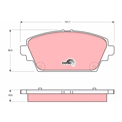 Bilde av TRW COTEC GDB3291 Bremseklosser ikke klargjort for slitasjeindikator NISSAN: Primera Stasjonsvogn, Hatchback