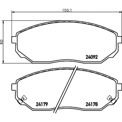 Bilde av HELLA 8DB 355 011 931 Bremseklosser med akustisk slitasjevarsel KIA: SORENTO 1
