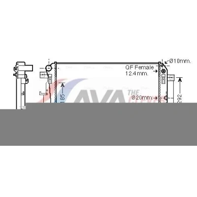 Bilde av PRASCO MS2445 Radiator Aluminium 680 416 34 med hurtigkoplinger Kjøleribber satt sammen mekanisk MERCEDES BENZ: Sprinter 3.5 T Minibuss