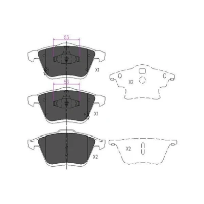 Bilde av KAVO PARTS KBP 4553 Bremseklosser med akustisk slitasjevarsel MAZDA: 6 Sedan, Hatchback