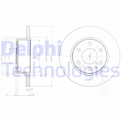 Bilde av DELPHI BG4164 Bremseskiver 296 16 6 fullt ut oljet ubehandlet uten hjullager, ABS sensorring IVECO: DAILY 4 Kasten/Kombi,