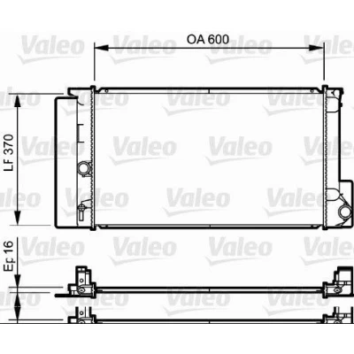 Bilde av VALEO 735250 Radiator Aluminium 600 370 16 uten kjølemiddelregulator Kjøleribber loddet