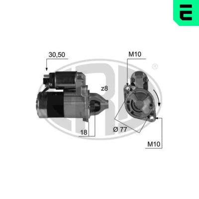 Bilde av ERA 220384A Starter 12 1,2 8 HYUNDAI: Coupe II, i30 I Stasjonsvogn, Hatchback, KIA: cee‘d Hatchback