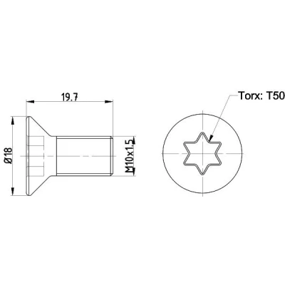 Bilde av TEXTAR TPM0016 Skrue, bremseskive FORD: MONDEO 4, 4 Turnier
