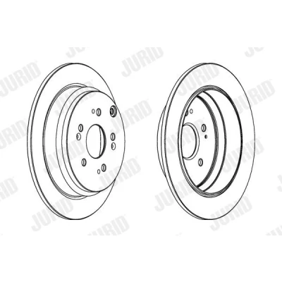Bilde av JURID 562884JC Bremseskiver 304,5 9 5 114,3 fullt ut belagt med skruer HONDA: CR V 3, 4