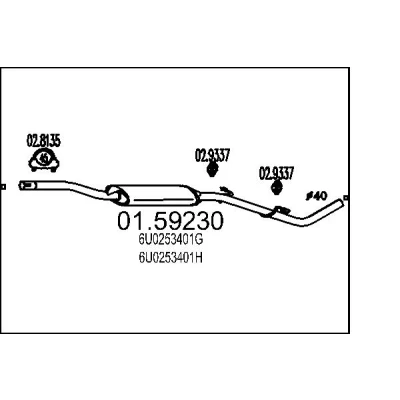 Bilde av Midtre eksospotte MTS 01.59230