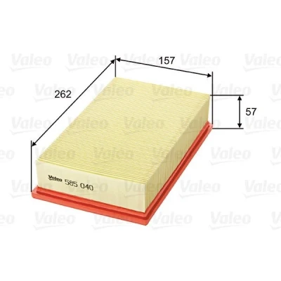 Bilde av VALEO 585040 Luftfilter 57 157 262 Filterinnsats