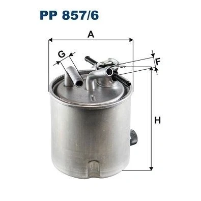 Bilde av FILTRON PP 857/6 Drivstoffilter ledningsfilter 10 NISSAN: NP300 Navara Pick up, Pathfinder 3