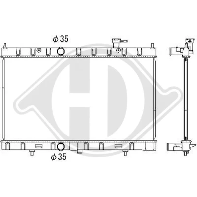Bilde av DIEDERICHS DCM2547 Radiator Aluminium 410 762 16 Climate