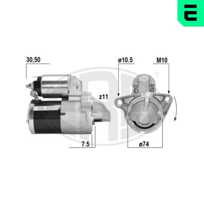 Bilde av ERA 221061A Starter 12 1,4 11 MAZDA: CX 5 I, 3 Hatchback