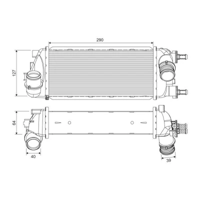 Bilde av VALEO 818695 Ladeluftkjøler Aluminium uten sensor