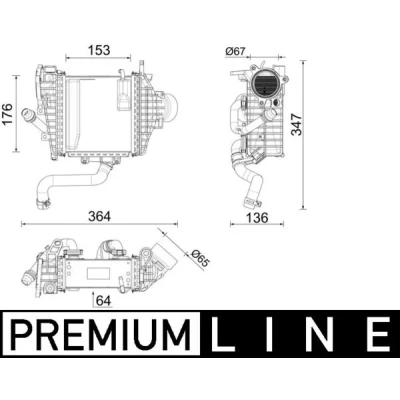 Bilde av MAHLE ORIGINAL CI 641 000P Ladeluftkjøler