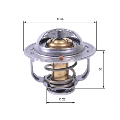 Bilde av GATES TH42589G1 Termostat 89 med tetning uten kapsling OPEL: Astra J Hatchback, Corsa D Sports Tourer, VAUXHALL: Mk6 Kombi