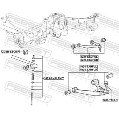 Bilde av Bærebru, Framaksel nede, Venstre cadillac, chevrolet, gmc OE 22853473, 22994468, 23420261
