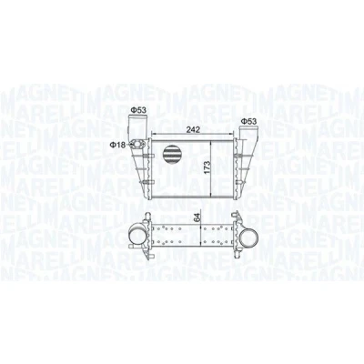 Bilde av MAGNETI MARELLI 351319204070 Ladeluftkjøler VOLKSWAGEN: Passat B5 Stasjonsvogn