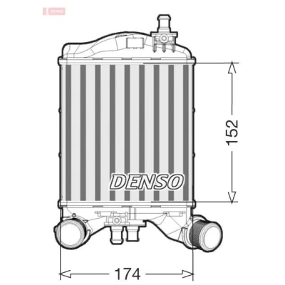 Bilde av DENSO DIT09111 Ladeluftkjøler Aluminium 182x174x62