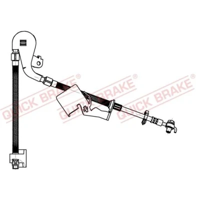 Bilde av QUICK BRAKE 50.704X Bremseslange 640 M10x1 PEUGEOT: 407 Sedan, SW