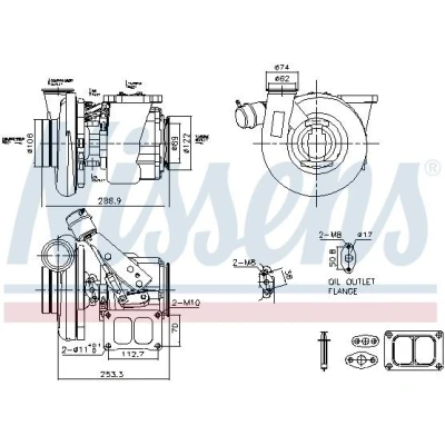 Bilde av NISSENS 93769 Turbolader Eksosturbolader pneumatisk